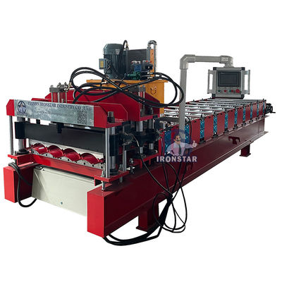 “828 Glazed Step Tile Roll Forming Machine Water Ripple Roll Forming Machine Roofing Tile Making Machinery Production Line Equipment for Bolivia Roof Tile Factory”