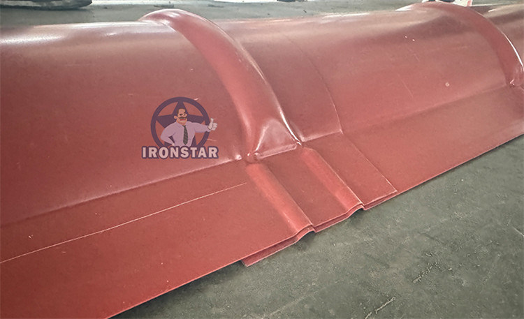 “Automatic Metal Steel 312 Cap Ridge Roll Forming Machine Production Line for Romania Market Industrial Steel 312 Cap Ridge Tile Roll Forming Machine ”